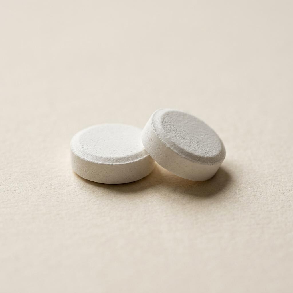Close-up of white tablets